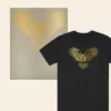 Custom metallic gold DTF T shirt transfer with owl design – 30x40cm specialty gold foil print