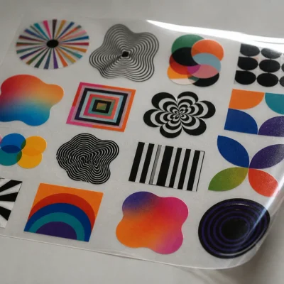 Custom DTF gang sheet with nested designs.