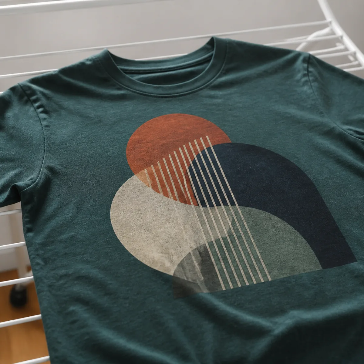 Air dry DTF-printed tees flat after washing